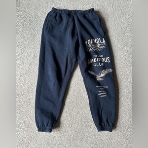 YoungLA immortal sweatpants size small in navy